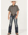 Panhandle Boys' Horseshoe Print Short Sleeve Western Pearl Snap Shirt, Yellow, hi-res