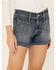 Ariat Women's Mid Rise Boyfriend Shorts, Blue, hi-res