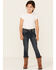 Image #1 - Silver Little Girls' Tammy Dark Wash Bootcut Jeans, Blue, hi-res