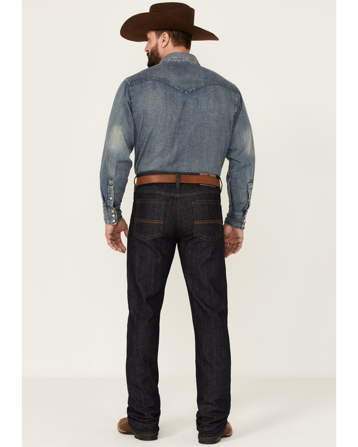 Image #3 - Cody James Men's Heeler Dark Wash Stretch Stackable Straight Leg Jeans, Blue, hi-res