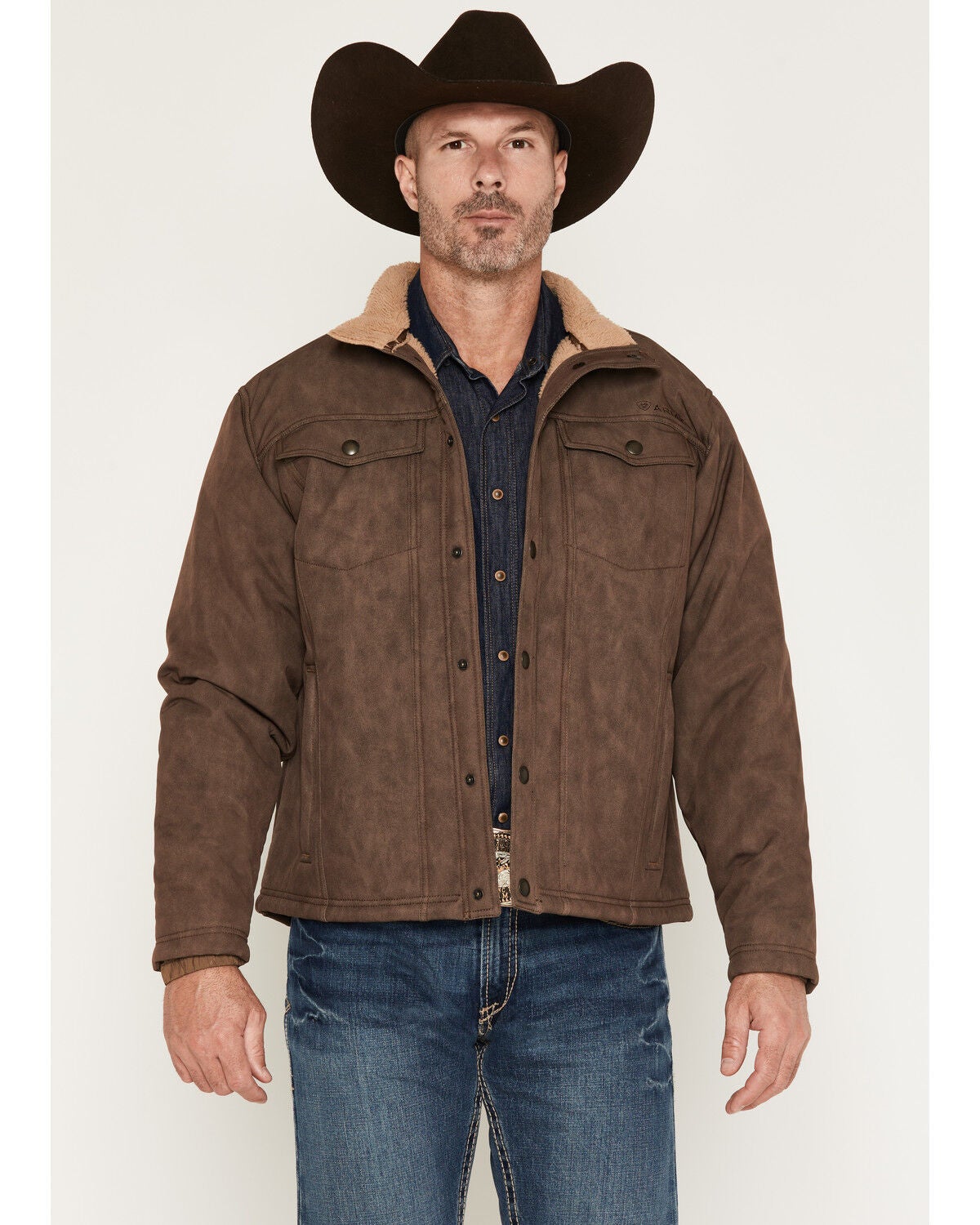 Ariat Men's Vernon Sherpa 2.0 Jacket, Brown, hi-res