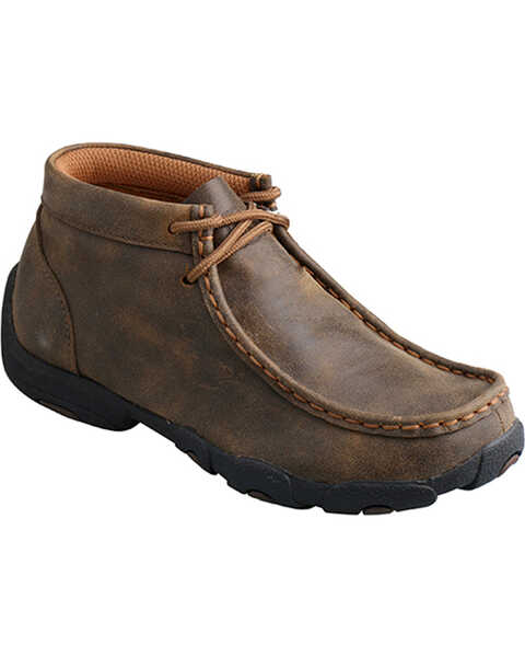 Image #1 - Twisted X Boys' Driving Moc, Brown, hi-res