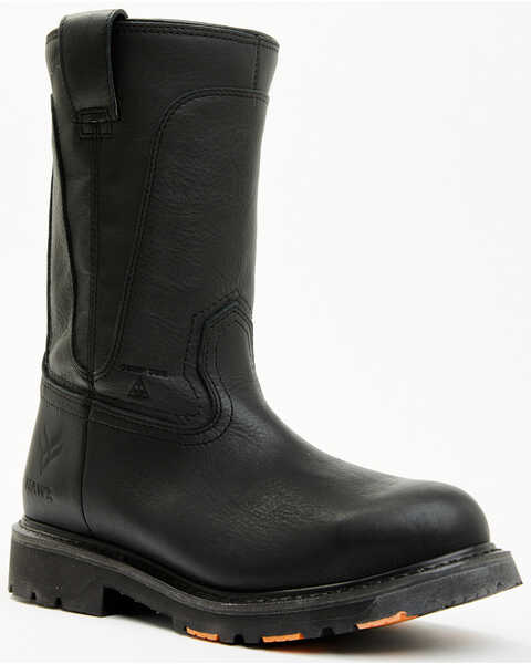 Hawx Men's 11" Industrial Wellington Work Boots - Composite Toe , Black, hi-res