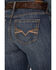 Ariat Women's Medium Wash Mid Rise Alana Slim Wide Trouser Jeans, Blue, hi-res