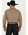 Image #4 - Moonshine Spirit Men's Hickory Plaid Print Long Sleeve Snap Flannel Shirt, Grey, hi-res