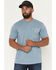 Image #1 - Carhartt Men's Relaxed Fit Lightweight Short Sleeve Pocket Work T-Shirt, Steel Blue, hi-res