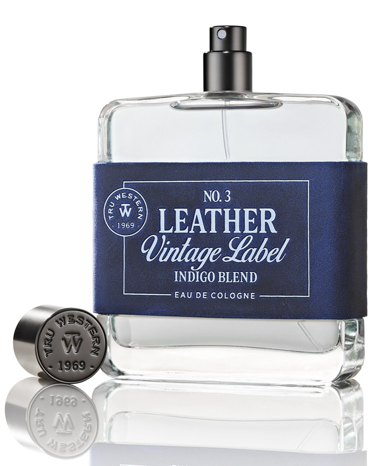 Image #2 - Tru Fragrances Men's No. 3 Leather Vintage Label Indigo Blend Eau de Cologne, No Color, hi-res