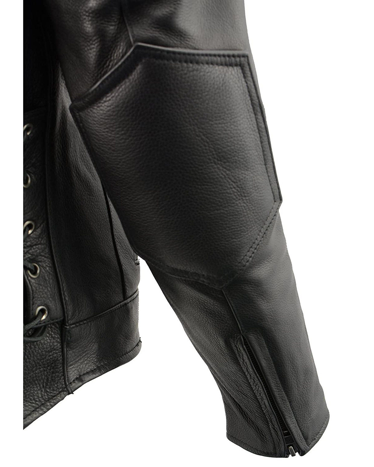 Image #6 - Milwaukee Leather Men's 3X Side Lace Vented Scooter Jacket - Big, Black, hi-res