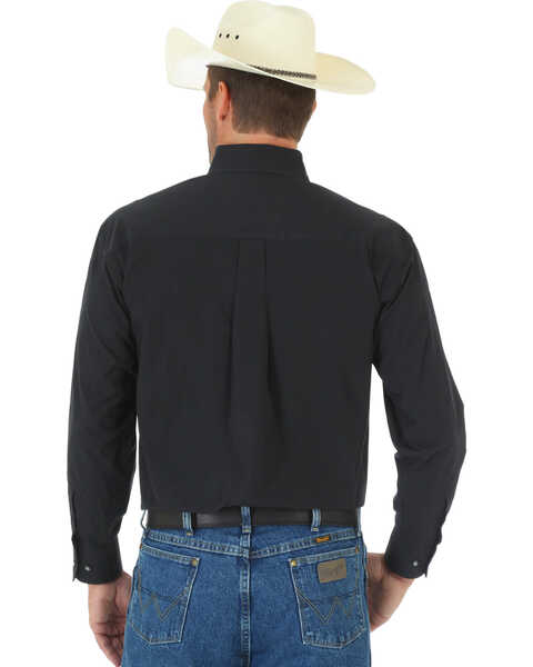 Image #2 - George Strait by Wrangler Men's Solid Long Sleeve Western Shirt, , hi-res