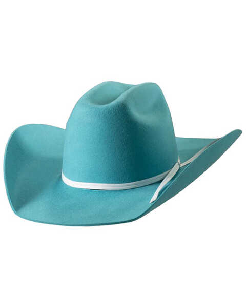 M & F Western Girls' Felt Cowboy Hat , Blue, hi-res
