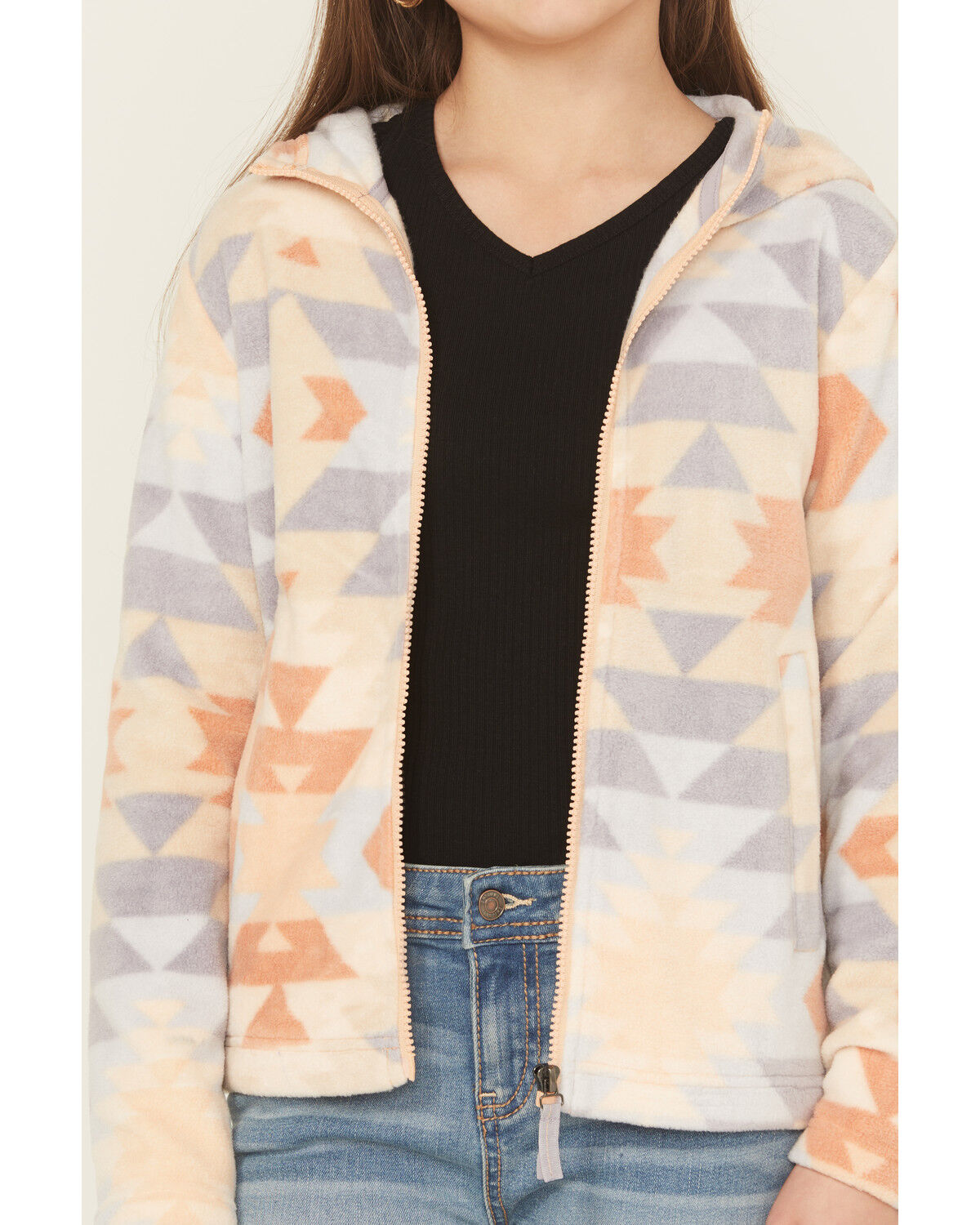 Image #3 - Cruel Girl Girls' Polar Fleece Jacket, Light Pink, hi-res