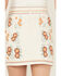 Image #4 - Rock & Roll Denim Women's Floral Print Studded Mini Skirt, Cream, hi-res