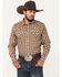 Image #1 - Cody James Men's Reverent Plaid Print Long Sleeve Snap Western Shirt - Tall, Rust Copper, hi-res