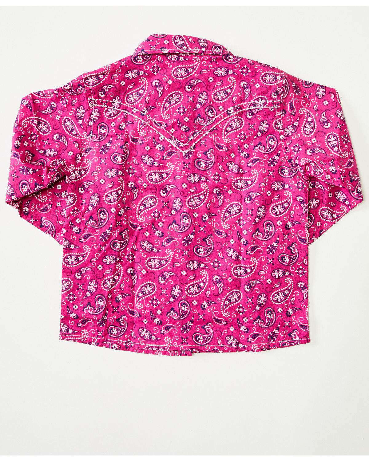 Image #2 - Cowgirl Hardware Toddler Girls' Bandana Print Long Sleeve Snap Stretch Western Shirt, Pink, hi-res