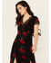Image #2 - Idyllwind Women's Rosely Floral Print Lace Trim Midi Dress, Black, hi-res