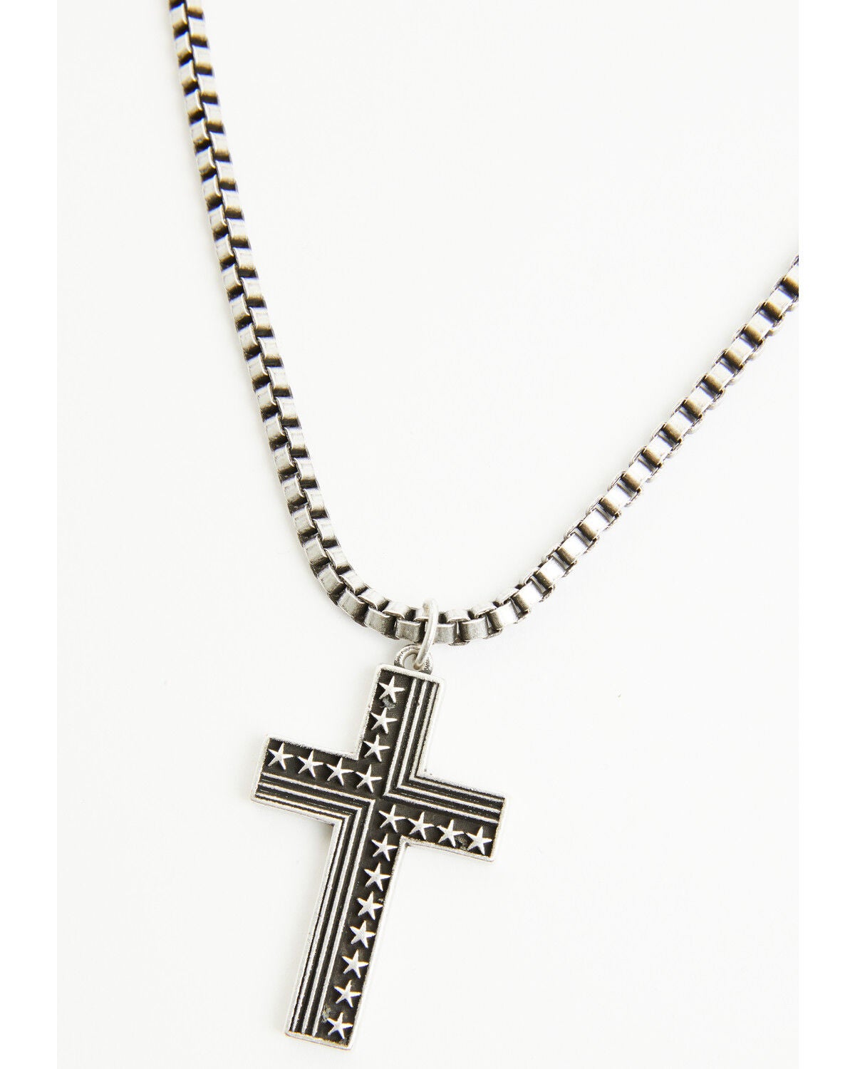Image #2 - Cody James Men's Stars & Stripes Necklace, Silver, hi-res