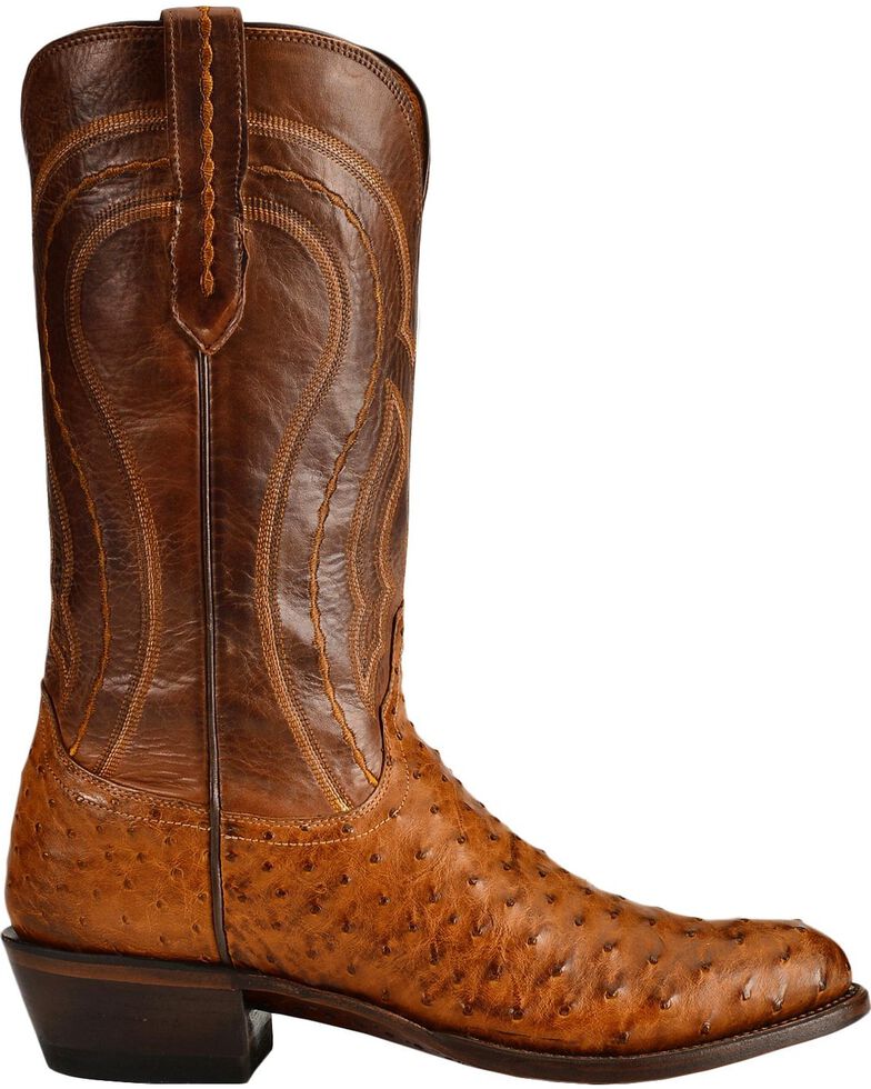 Lucchese Men's Montana Full Quill Ostrich Western Boots Boot Barn