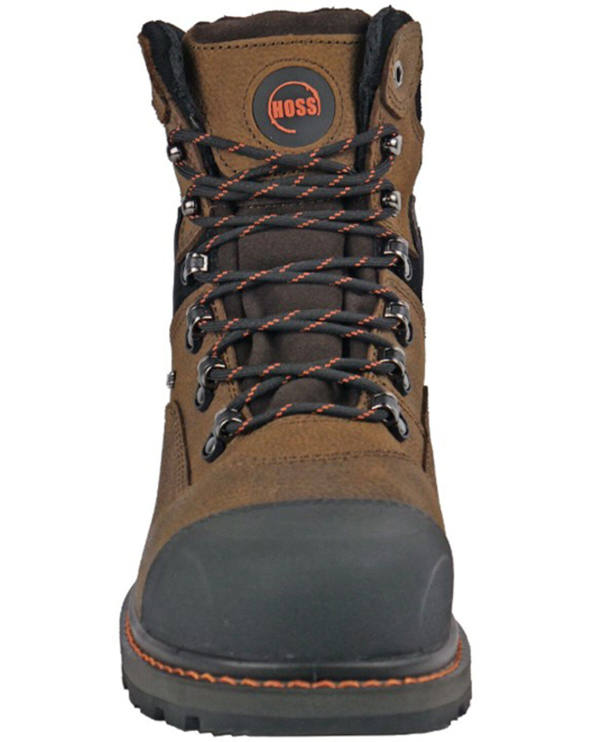 Image #4 - Hoss Men's Range 6" Lace-Up Work Boots - Round Toe, Brown, hi-res