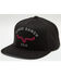 Kimes Ranch Men's Arched Horns Logo Embroidered Solid-Back Trucker Cap , Black, hi-res