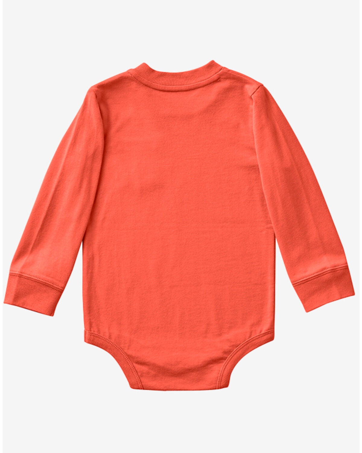 Image #2 - Carhartt Infant Boys' Burnt Brick Long Sleeve Logo Pocket Onesie, Red, hi-res