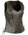 Image #1 - Milwaukee Leather Women's Open Neck Side Lace Zipper Front Vest - 4X, Black, hi-res