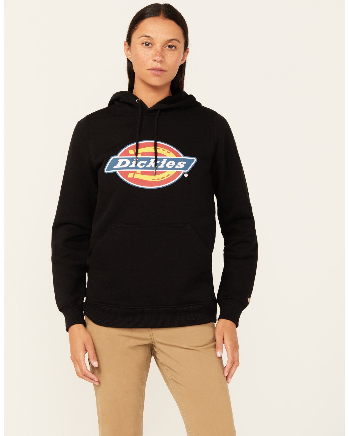 Dickies Women's Logo Pullover Sweatshirt, Black, hi-res