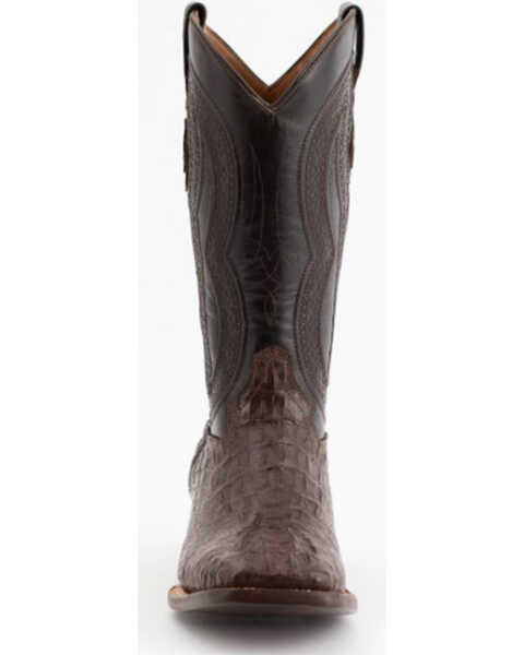 Image #4 - Ferrini Men's Exotic Caiman Western Boots - Broad Square Toe, Chocolate, hi-res