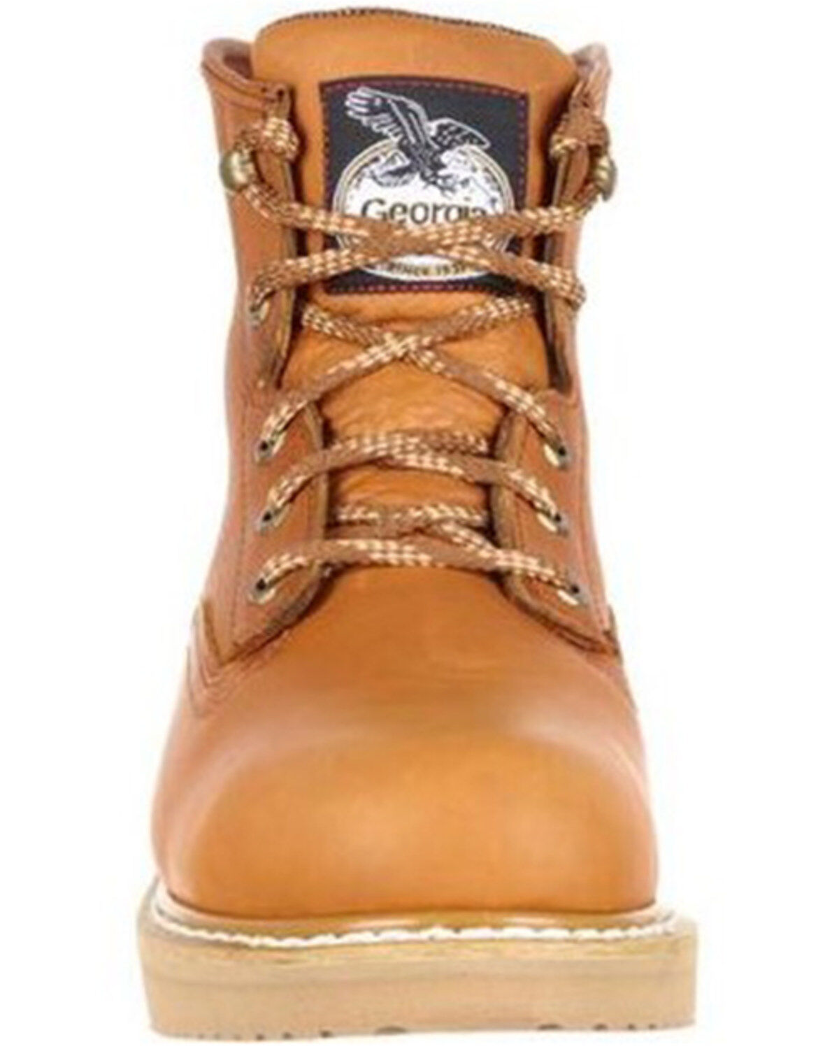 Image #4 - Georgia Men's Steel Toe Wedge 6" Work Boots, Brown, hi-res