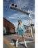 Double D Ranch Women's Sonora Fringe Leather Jacket, Turquoise, hi-res