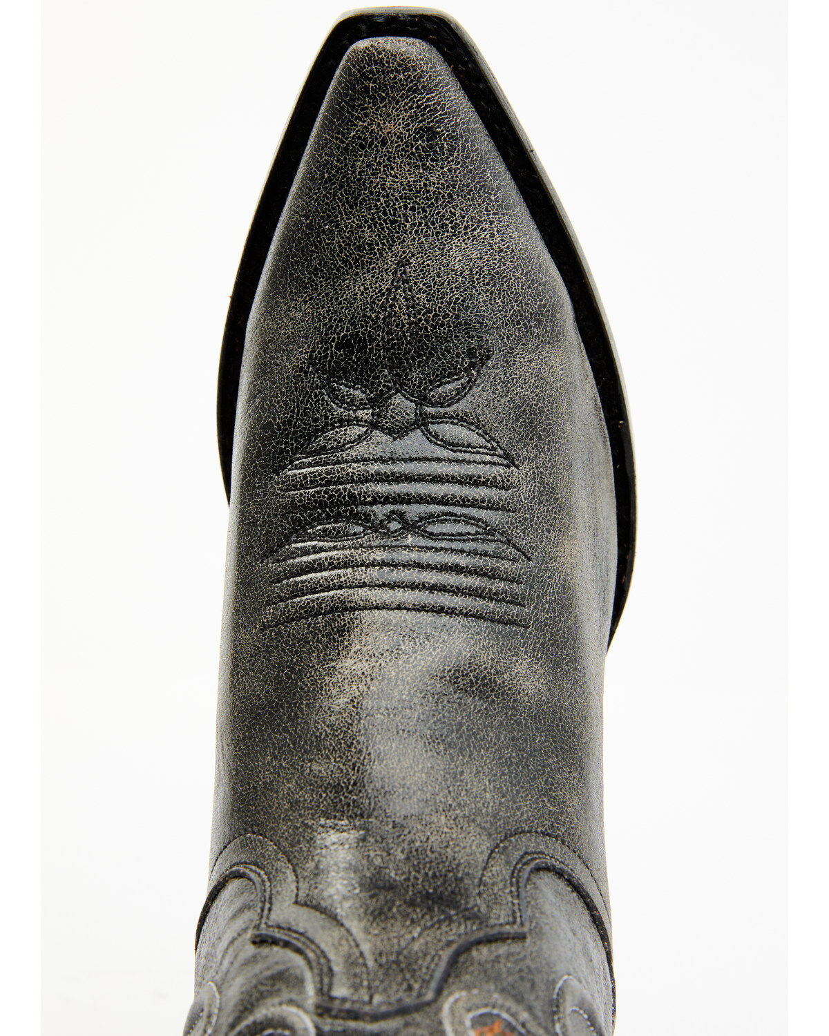 Image #6 - Dan Post Women's Atomic Vintage Embroidered Tall Western Boots - Snip Toe, Black, hi-res