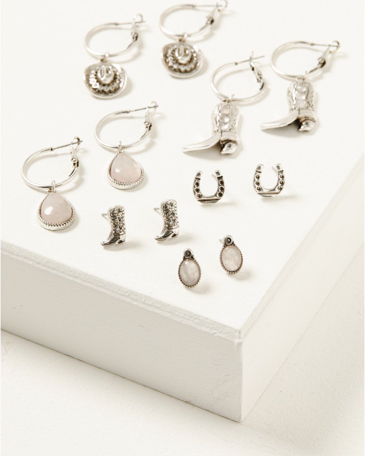 Shyanne Women's Moonbeam Western Earrings Set - 6 Piece, Silver, hi-res