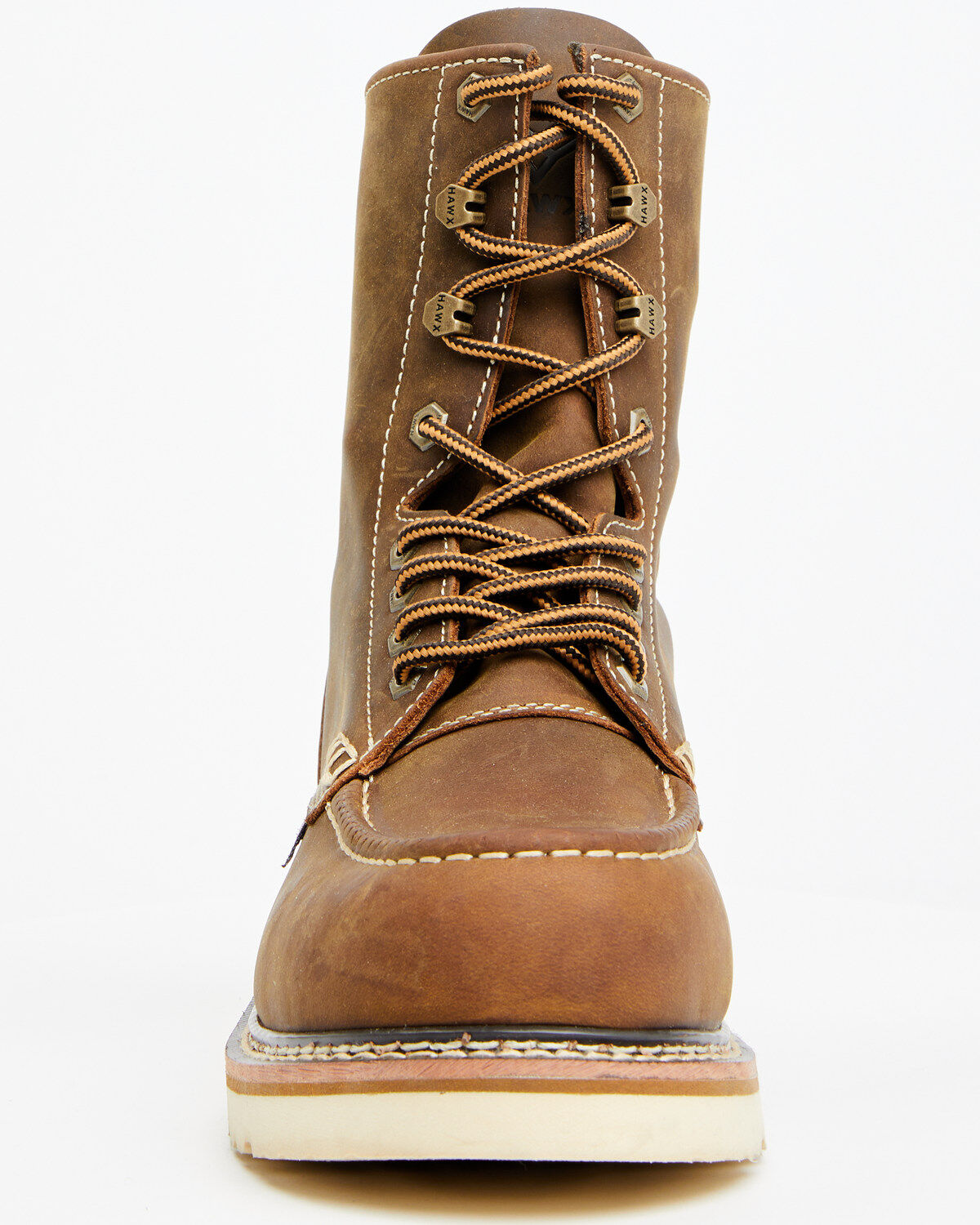 Image #4 - Hawx Men's 8" USA Redesigned Work Boots - Composite Toe, Brown, hi-res