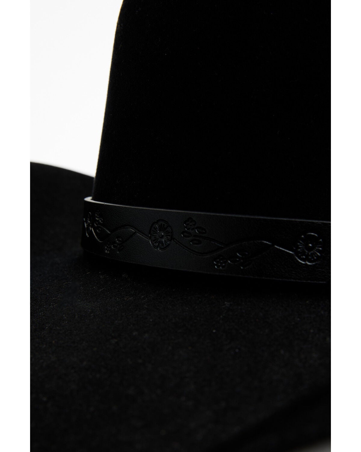 Image #2 - Boot Barn Heart Concho Hat Band, Black, hi-res