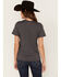 Image #4 - Wrangler Women's Boot Barn Exclusive I'm Not Your Darlin' Star Logo Short Sleeve Graphic Tee, Charcoal, hi-res