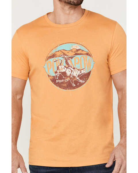 Dale Brisby Men's Pow Pow Rodeo Graphic Short Sleeve T-Shirt , Gold, hi-res
