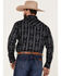 Rock & Roll Denim Men's Southwestern Stretch Long Sleeve Snap Shirt , Charcoal, hi-res