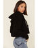 Country Deep Women's Hotter Then A 2 Dollar Cropped Hooded Sweatshirt , Black, hi-res