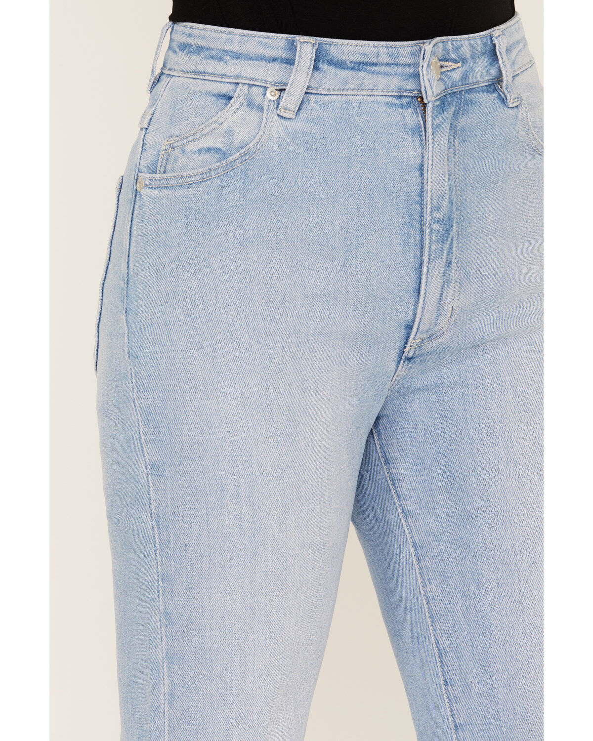 Image #4 - Rolla's Women's Bluebird Light Wash High Rise East Coast Flare Jeans, Light Wash, hi-res