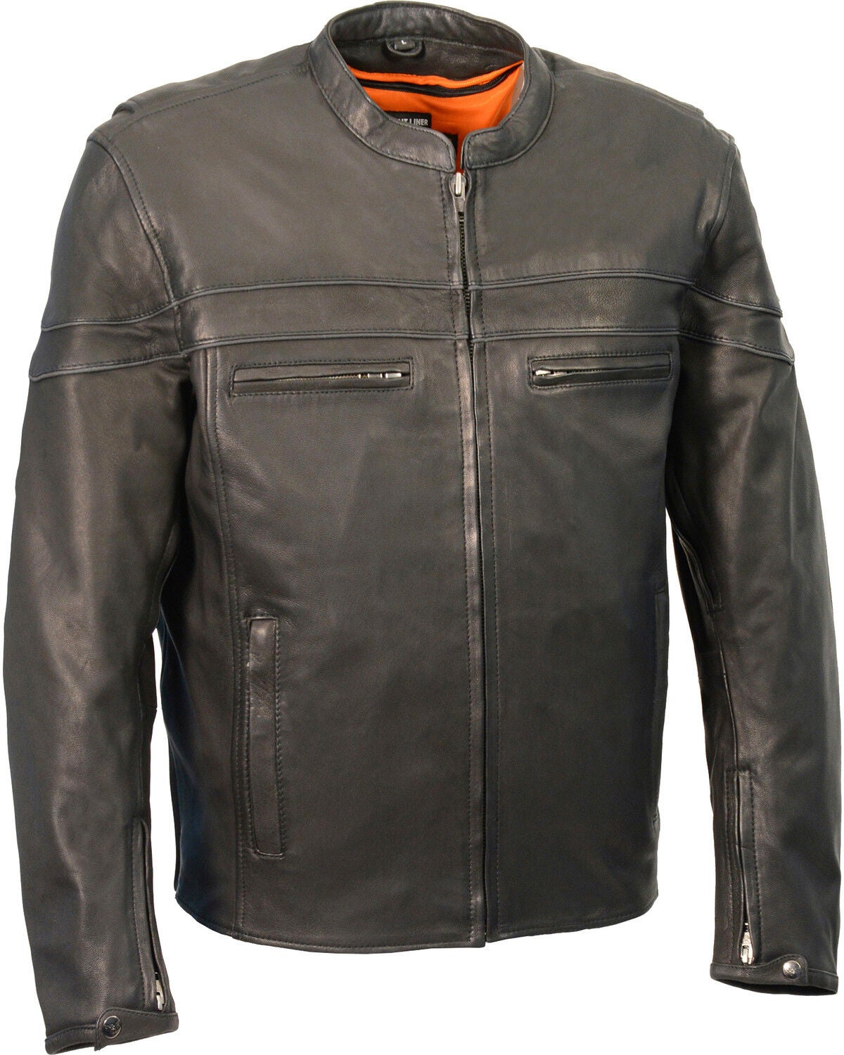 Milwaukee Leather Men's Lightweight Sporty Scooter Crossover Jacket, Black, hi-res