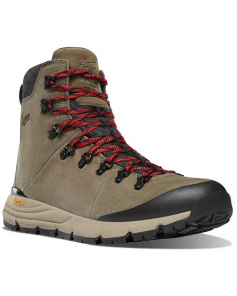 Danner Men's Arctic 600 Brown & Red Side Zip Lace-Up Hiking Boot , Brown, hi-res