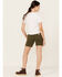Image #3 - Carhartt Women's Rugged Flex&reg; Relaxed Fit Canvas Work Shorts, Forest Green, hi-res