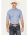 Image #1 - Roper Men's Geo Print Short Sleeve Button Down Western Shirt, Blue, hi-res