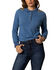 Image #1 - Kimes Ranch Women's Bluebell Embroidered Long Sleeve Polo, Blue, hi-res
