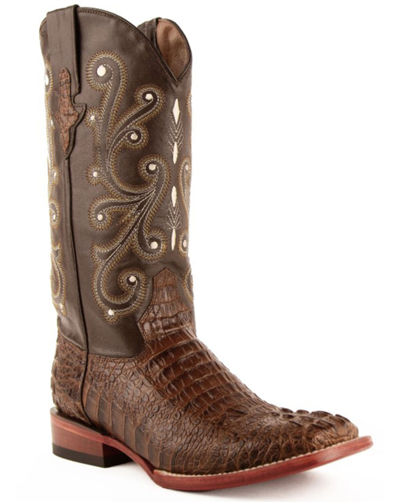 Men's caiman square toe boots outlet