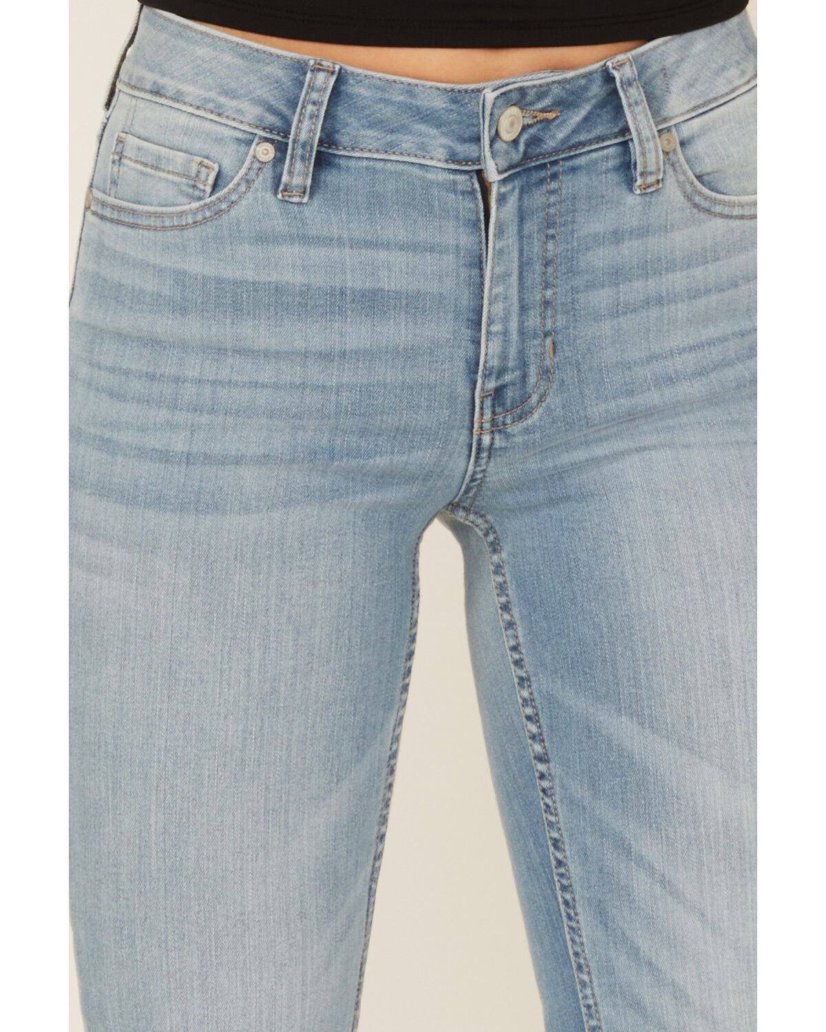 Product Name:  Shyanne Women's Rio Light Wash Aria Medium Rise Bootcut Super Stretch Denim Jeans