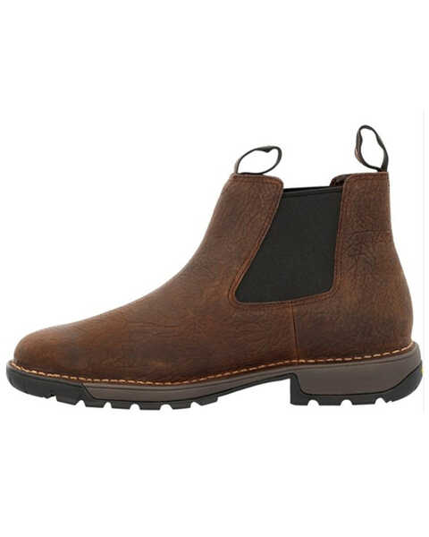 Image #3 - Rocky Men's Legacy 32 Twin Gore Western Work Chelsea Boots - Square Toe , Dark Brown, hi-res