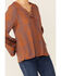 Image #2 - Saints & Hearts Snake Print Tie Front Blouse, Rust Copper, hi-res