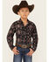 Image #1 - Roper Boys' Southwestern Stripe Print Long Sleeve Snap Western Shirt, , hi-res
