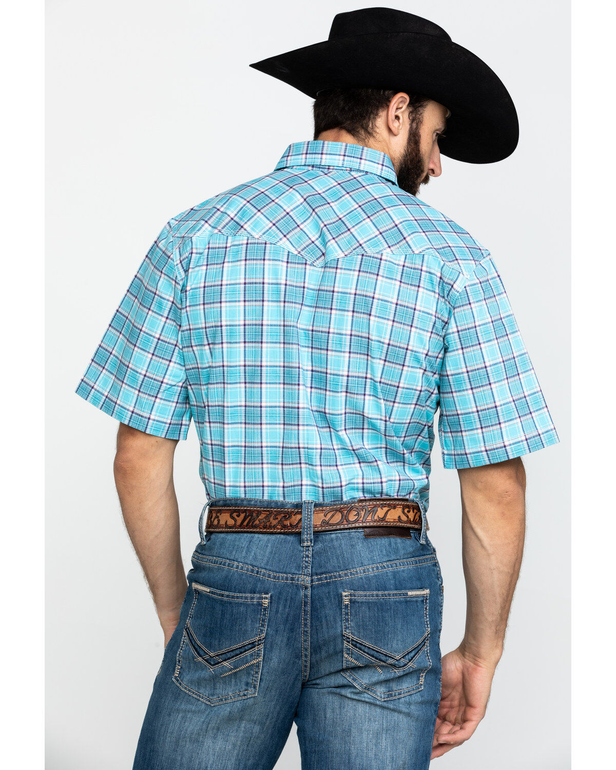 Image #2 - Wrangler 20X Men's Advanced Comfort Plaid Print Long Sleeve Western Shirt, , hi-res