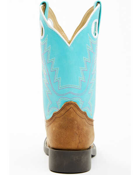 Shyanne Girls' Ceci Western Boots - Broad Square Toe, Blue, hi-res